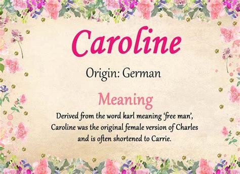 Caroline: Name Meaning and Origin